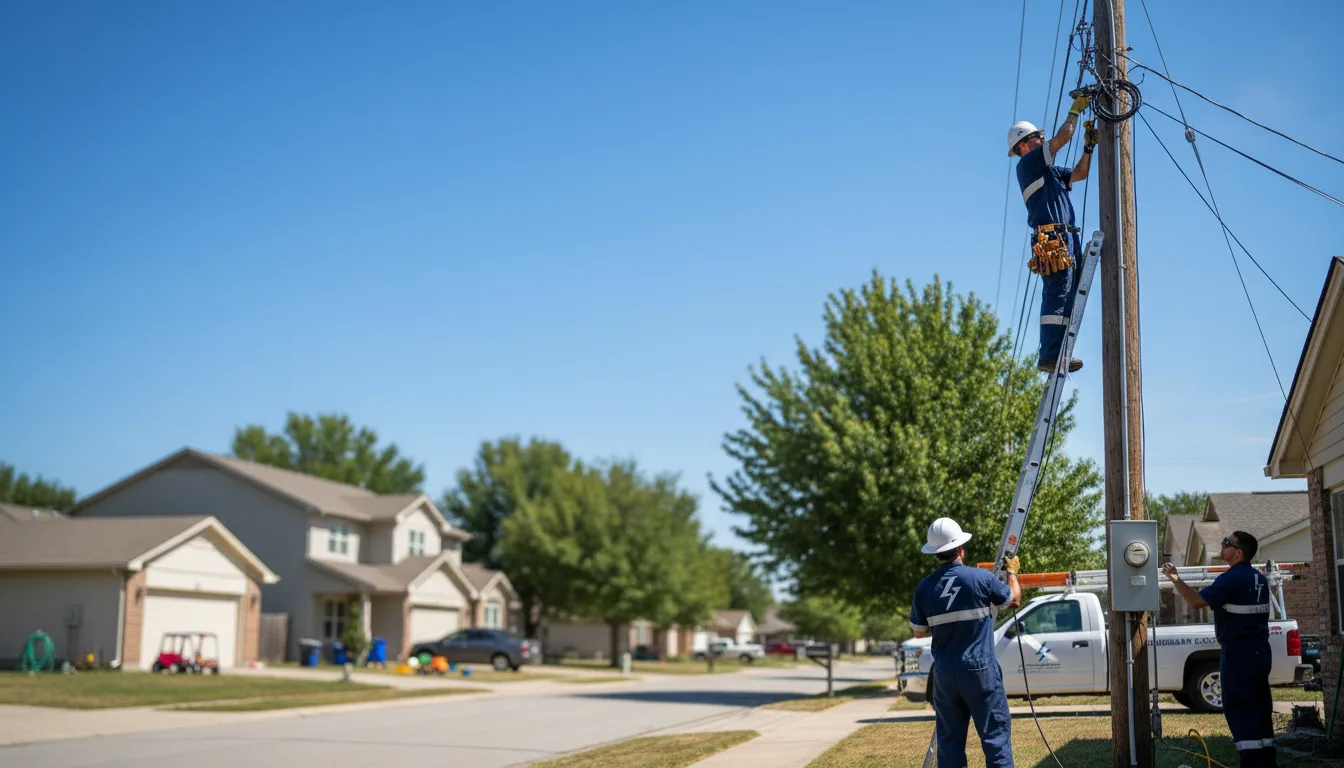 Residential electrician providing installation services in Holyrood, KS